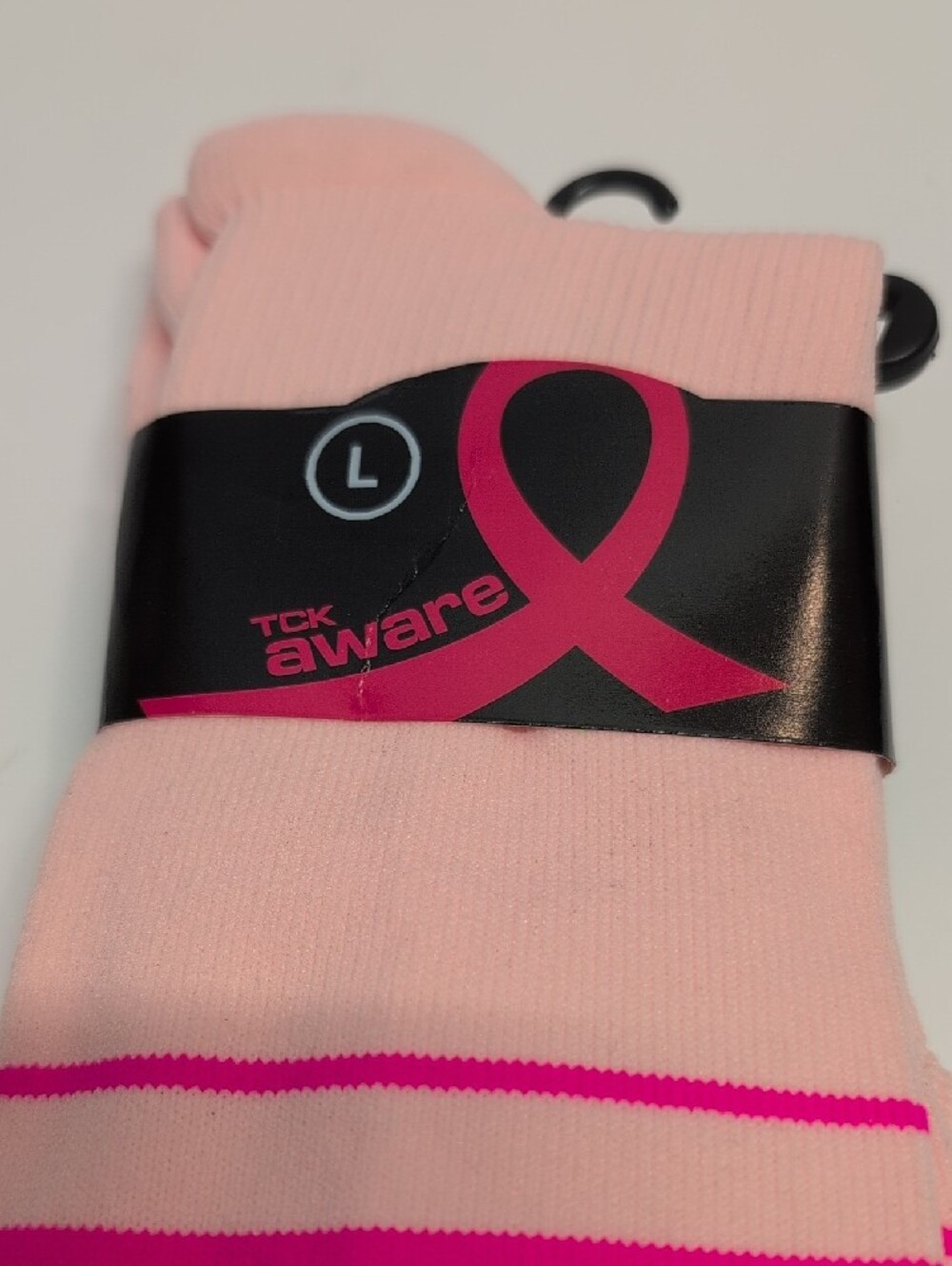 Awareness Pink Ribbon Compression Socks - Pink - Picture 2 of 4